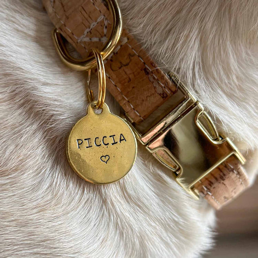 Personalized brass dog tag